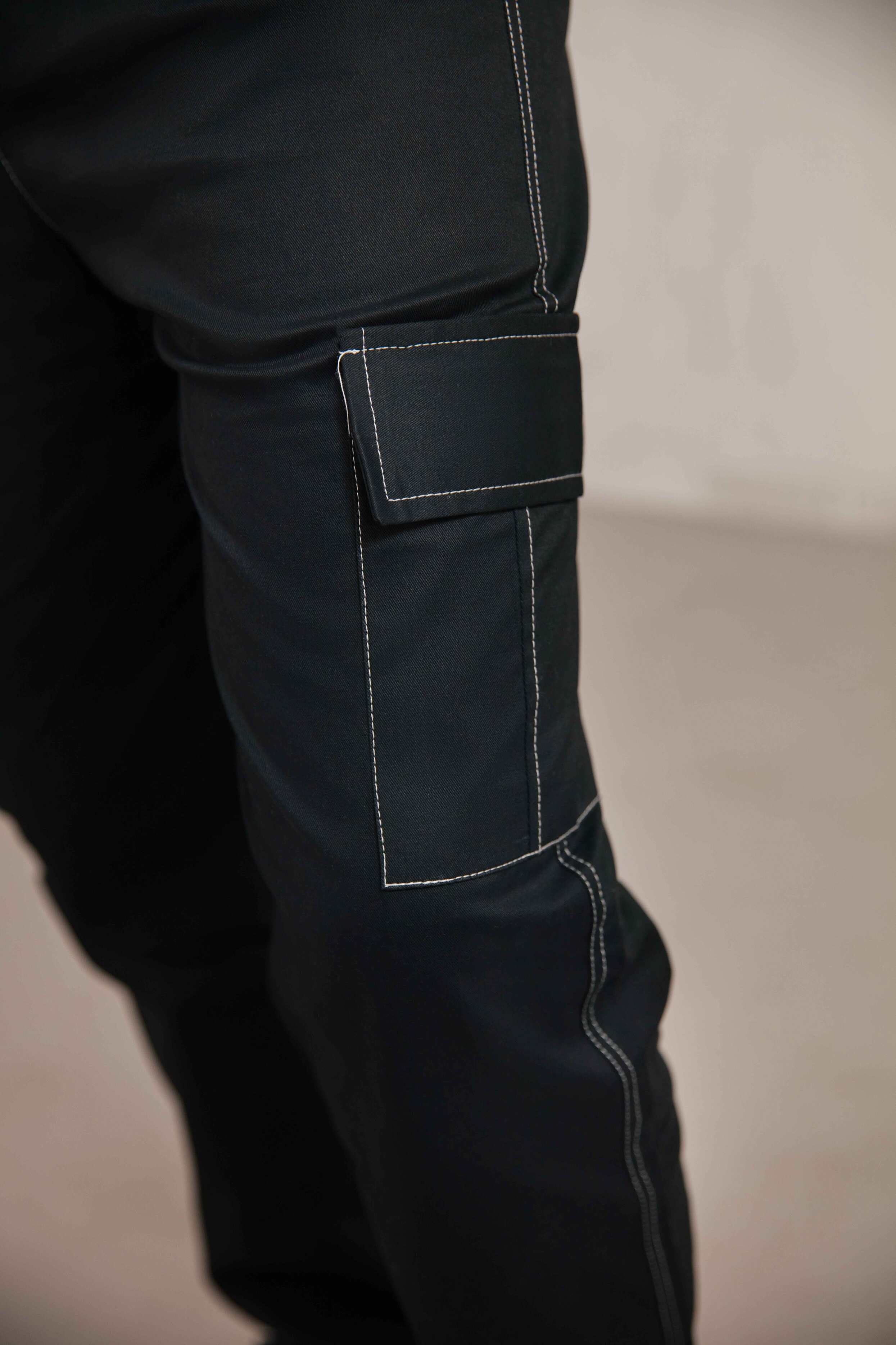 Black Cargo Trousers