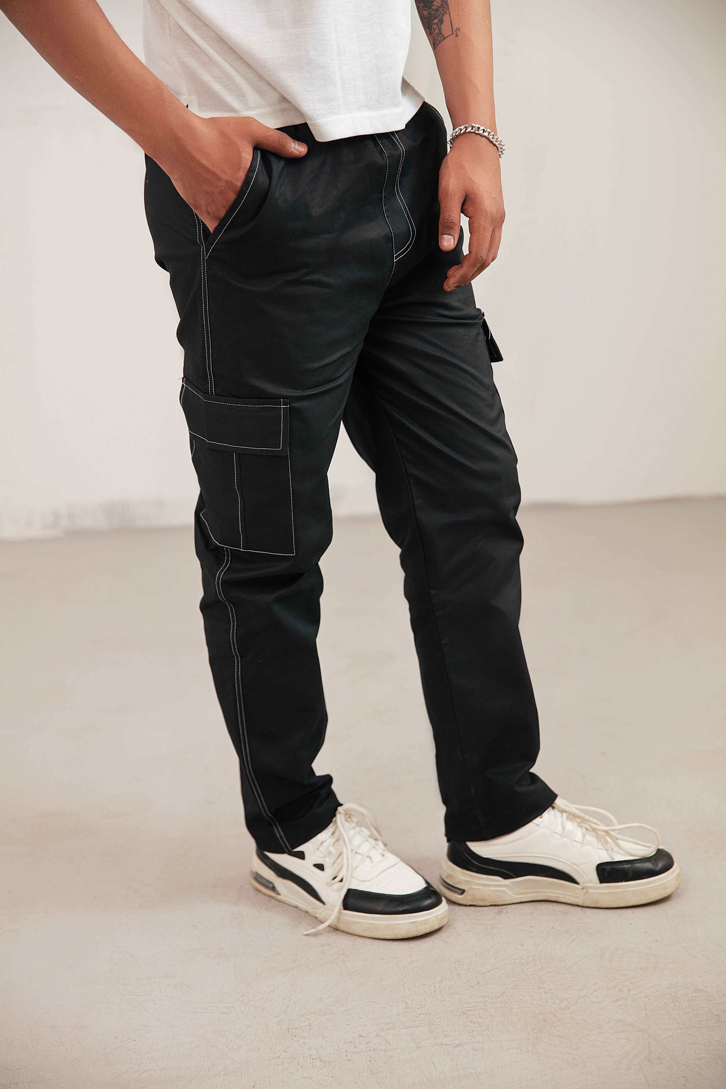Black Cargo Trousers