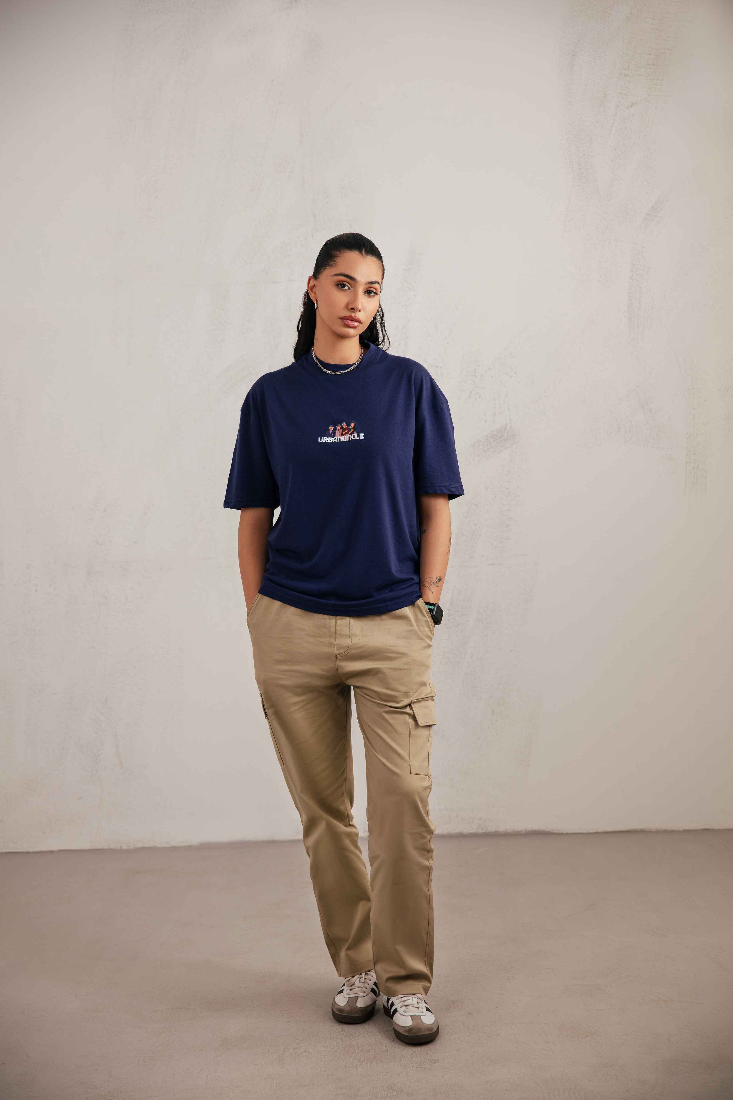 Oversize Urbanuncle Tee | Navy Blue