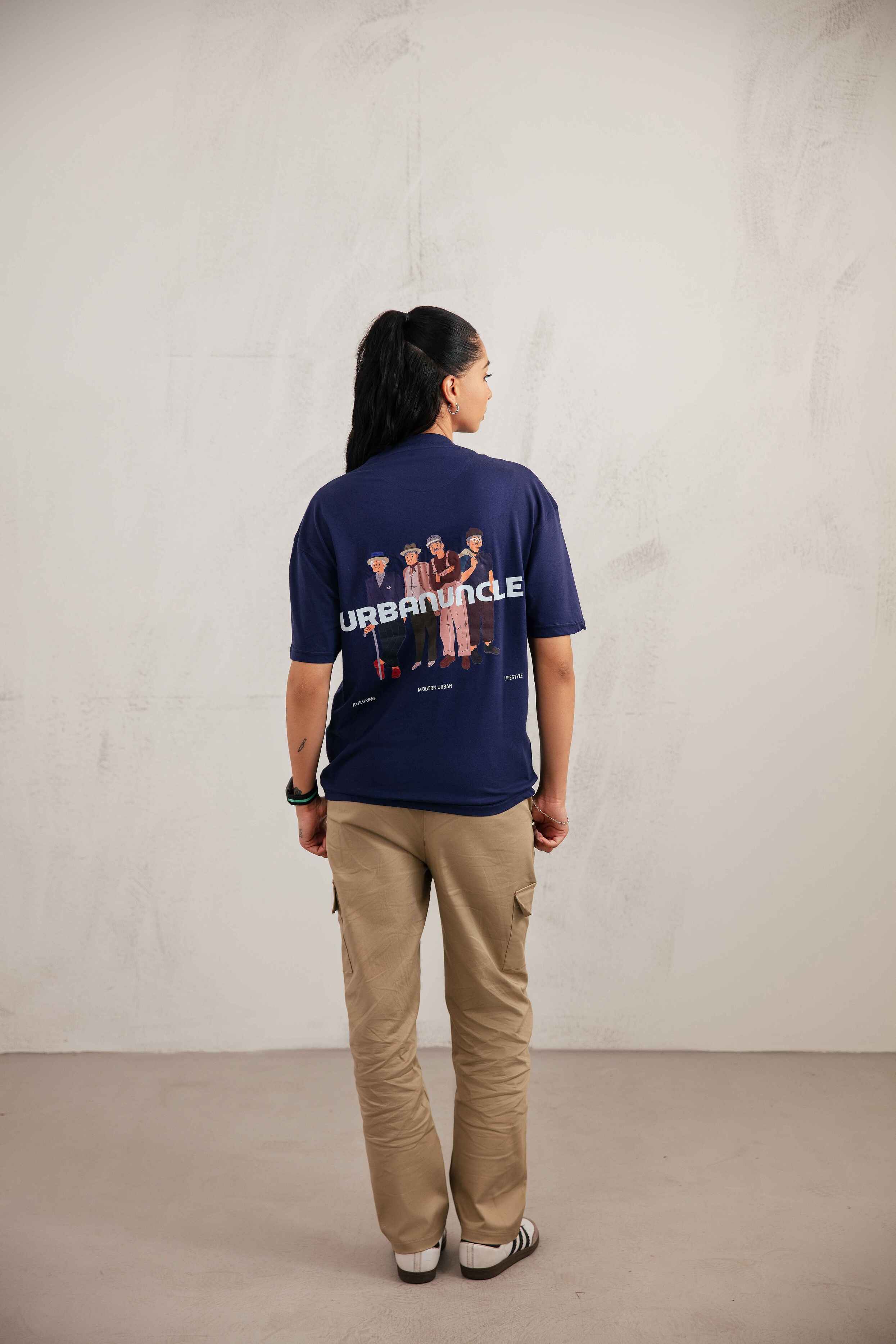 Oversize Urbanuncle Tee | Navy Blue