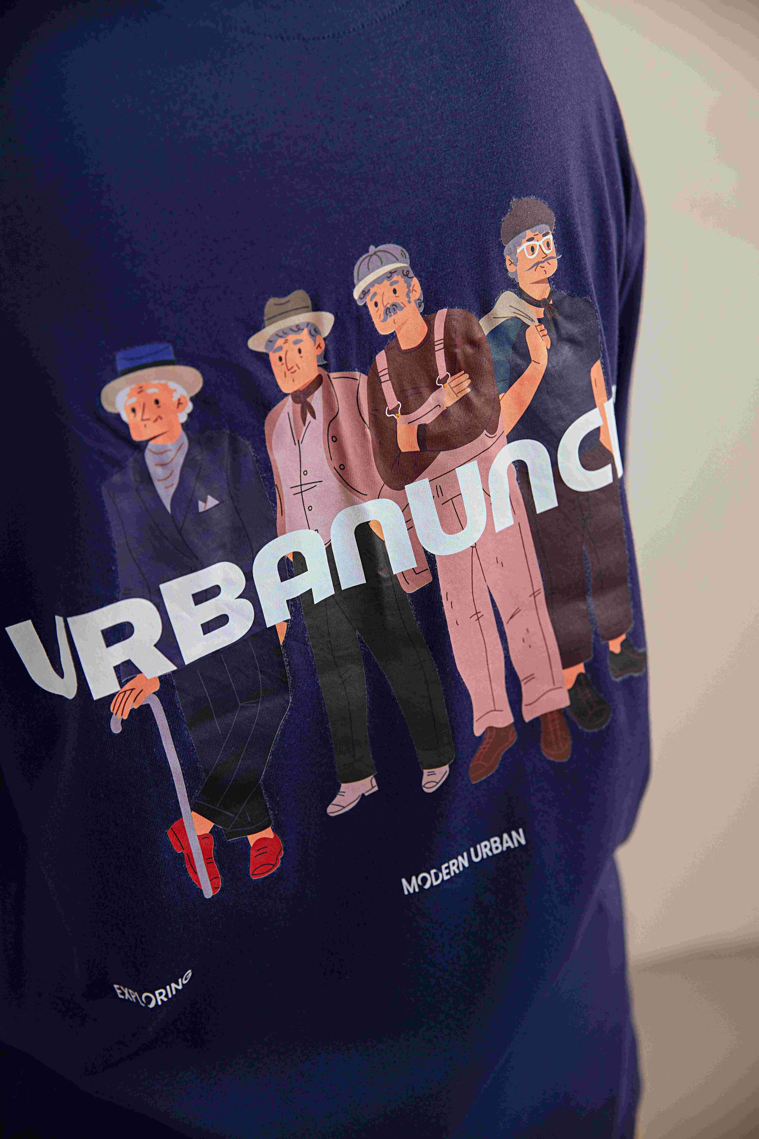 Oversize Urbanuncle Tee | Navy Blue