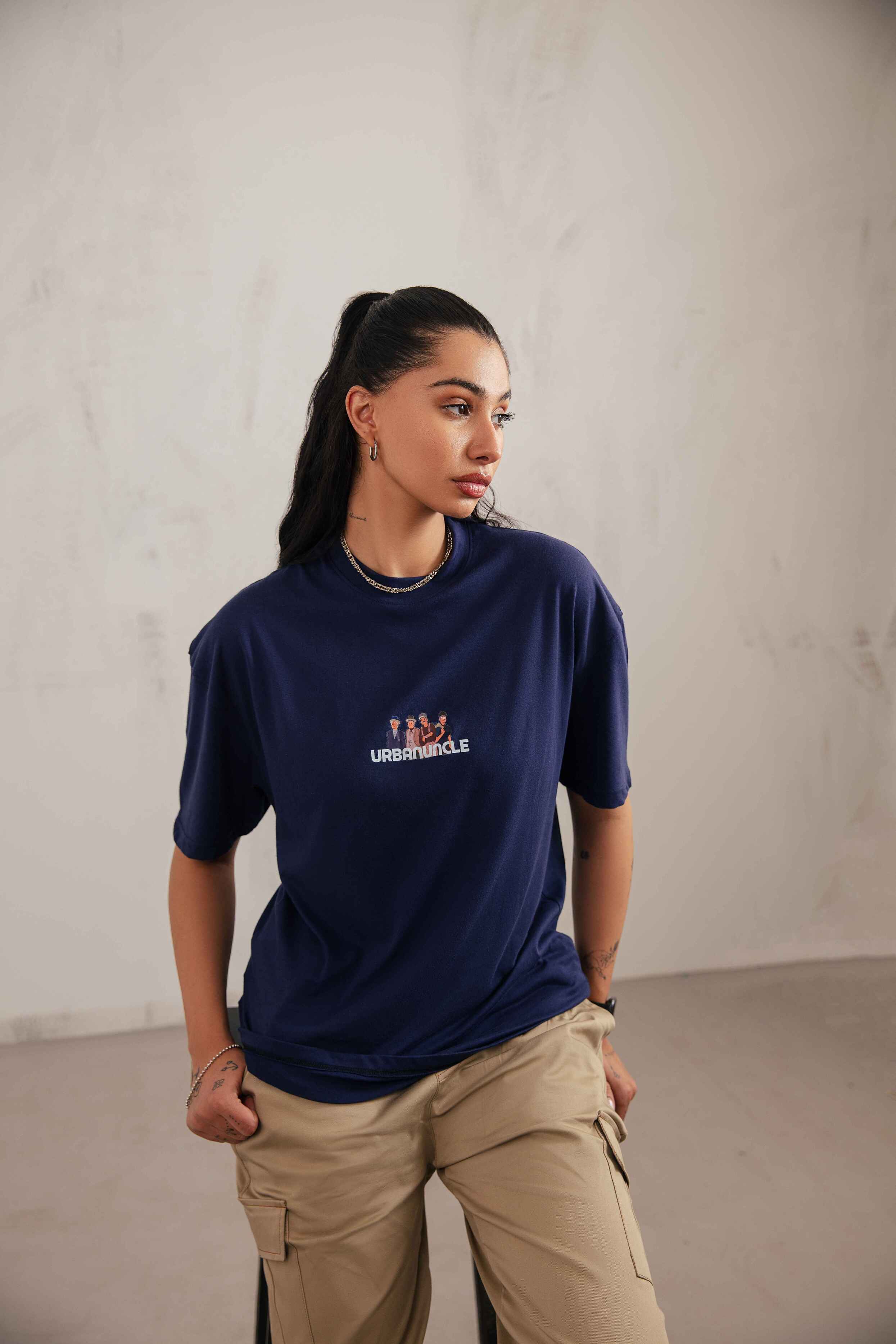 Oversize Urbanuncle Tee | Navy Blue