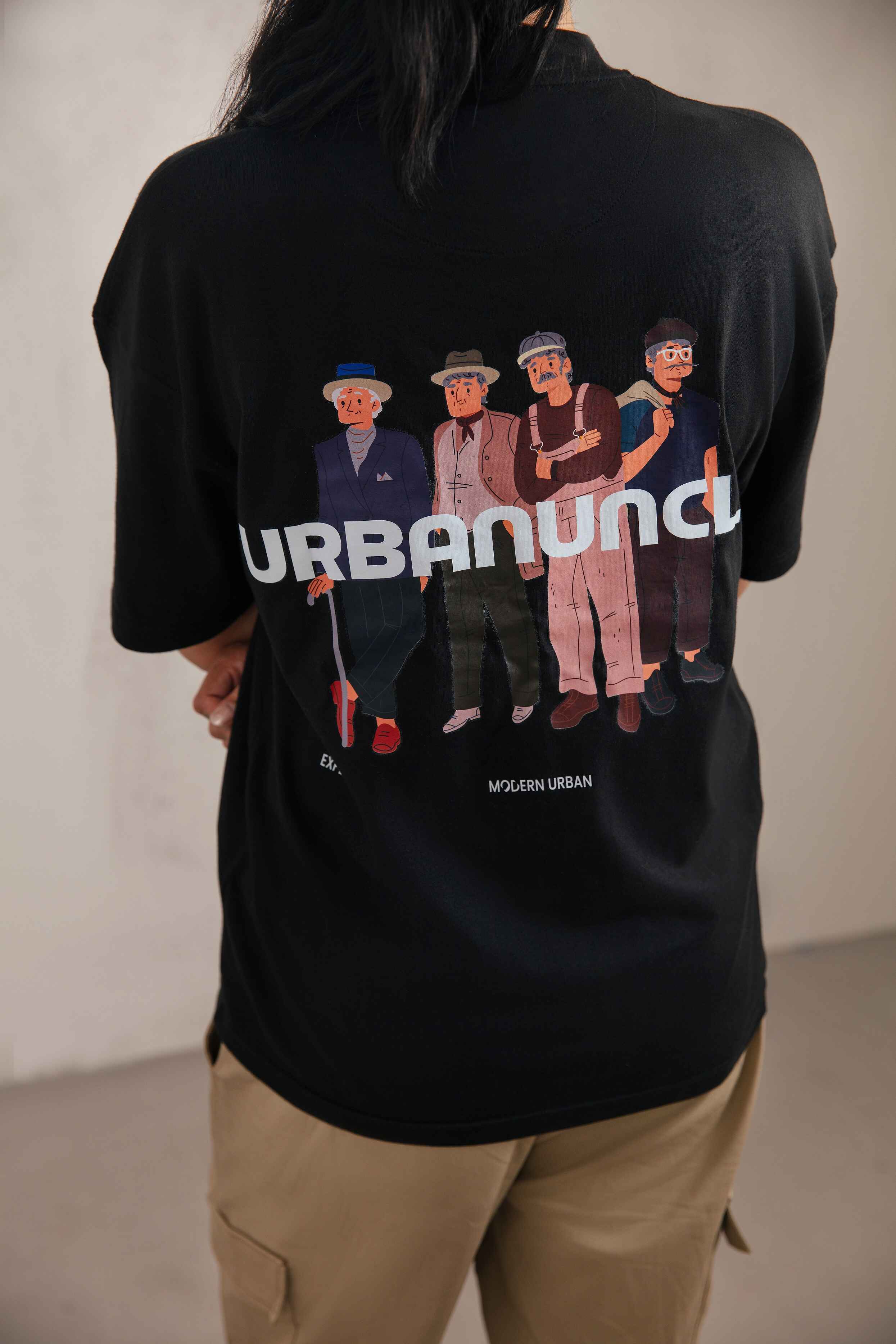 Oversize Urbanuncle Tee | Black