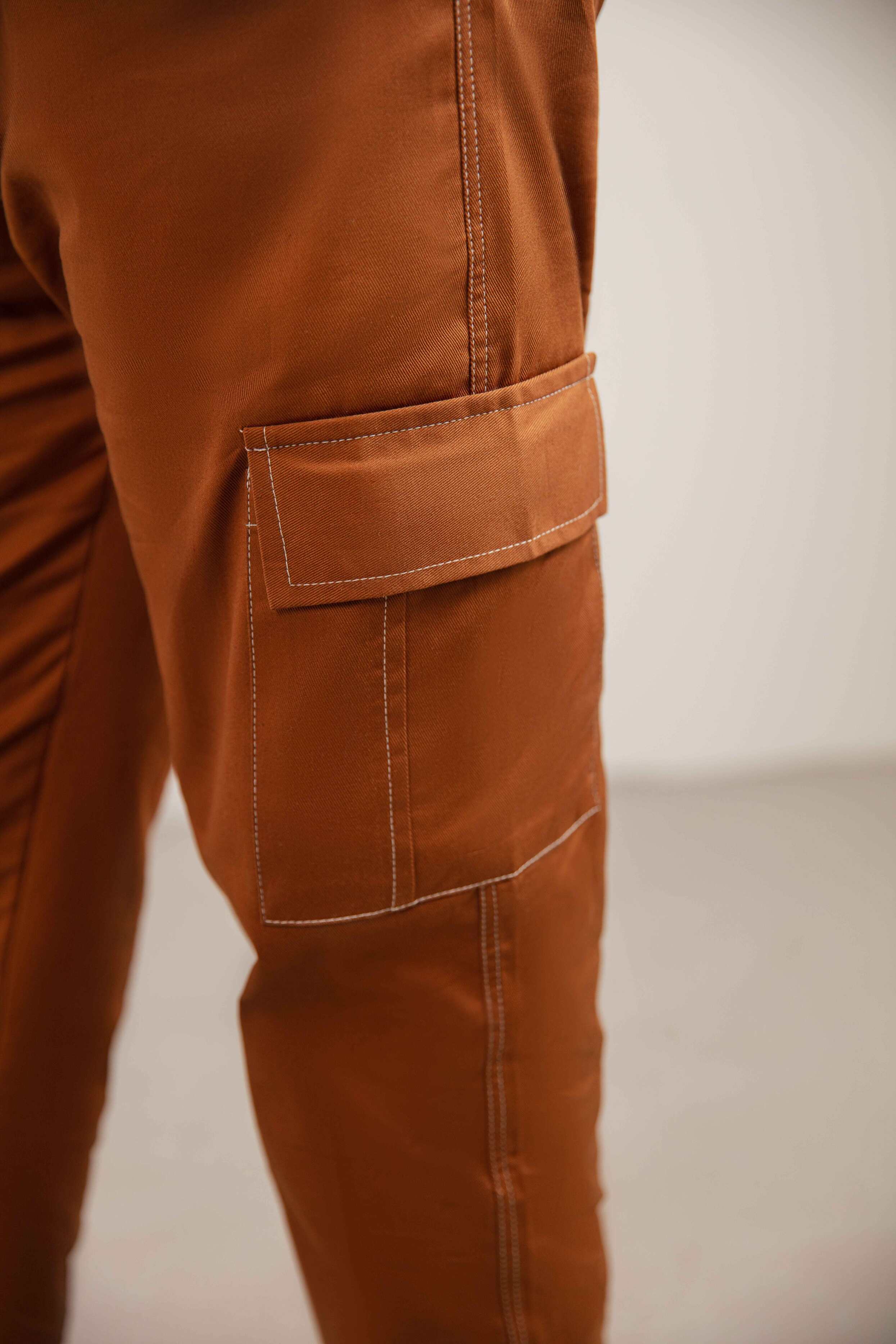 Brown Cargo Trousers